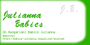 julianna babics business card